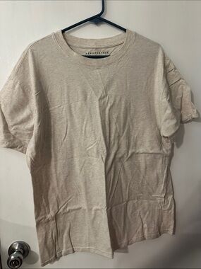 Aeropostale Men's Short-Sleeve Crew Tee in Beige